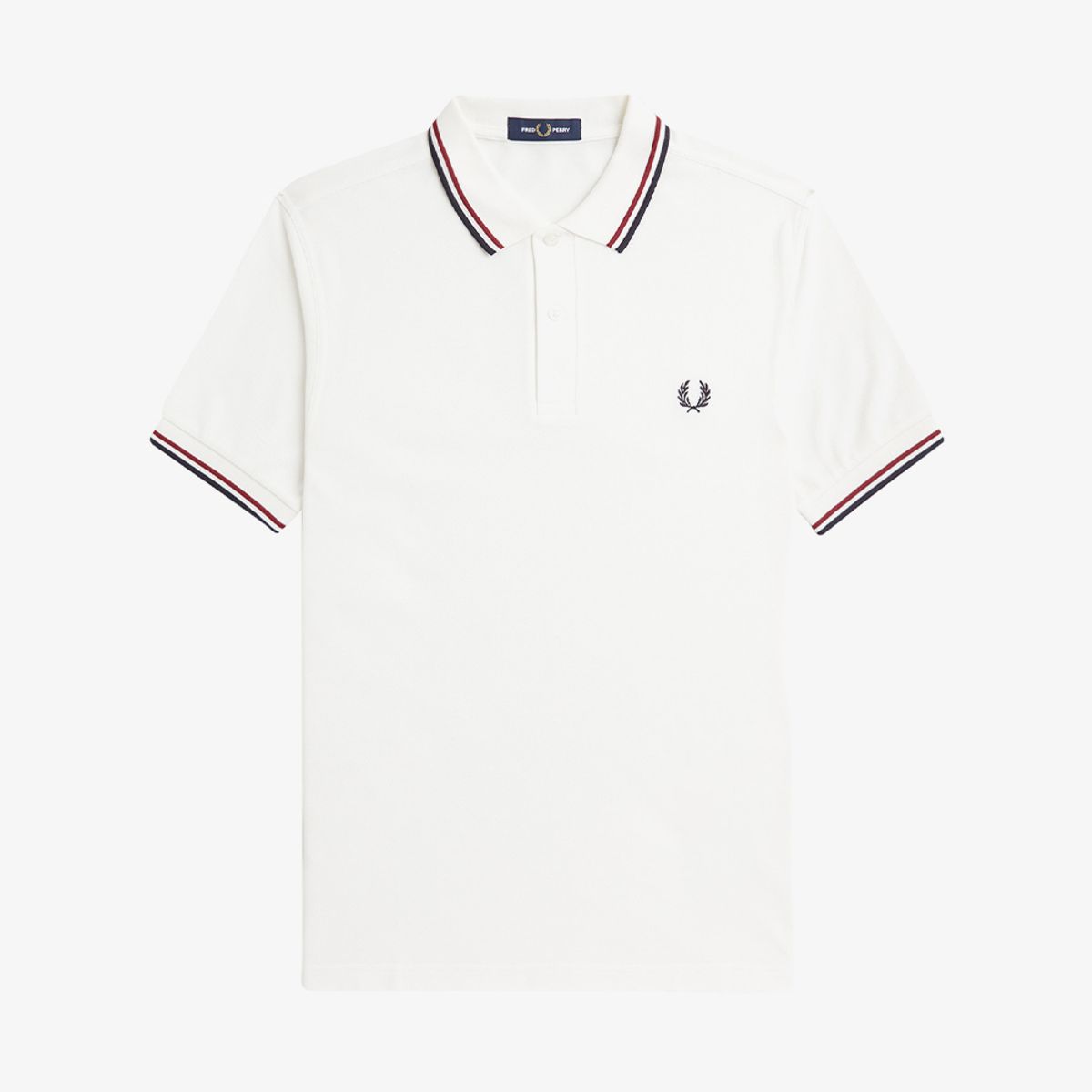 프레드페리(FRED PERRY) [M3600] 트윈 팁 프레드페리 셔츠 - 스노우화이트/번트레드/네이비 M3600-T60