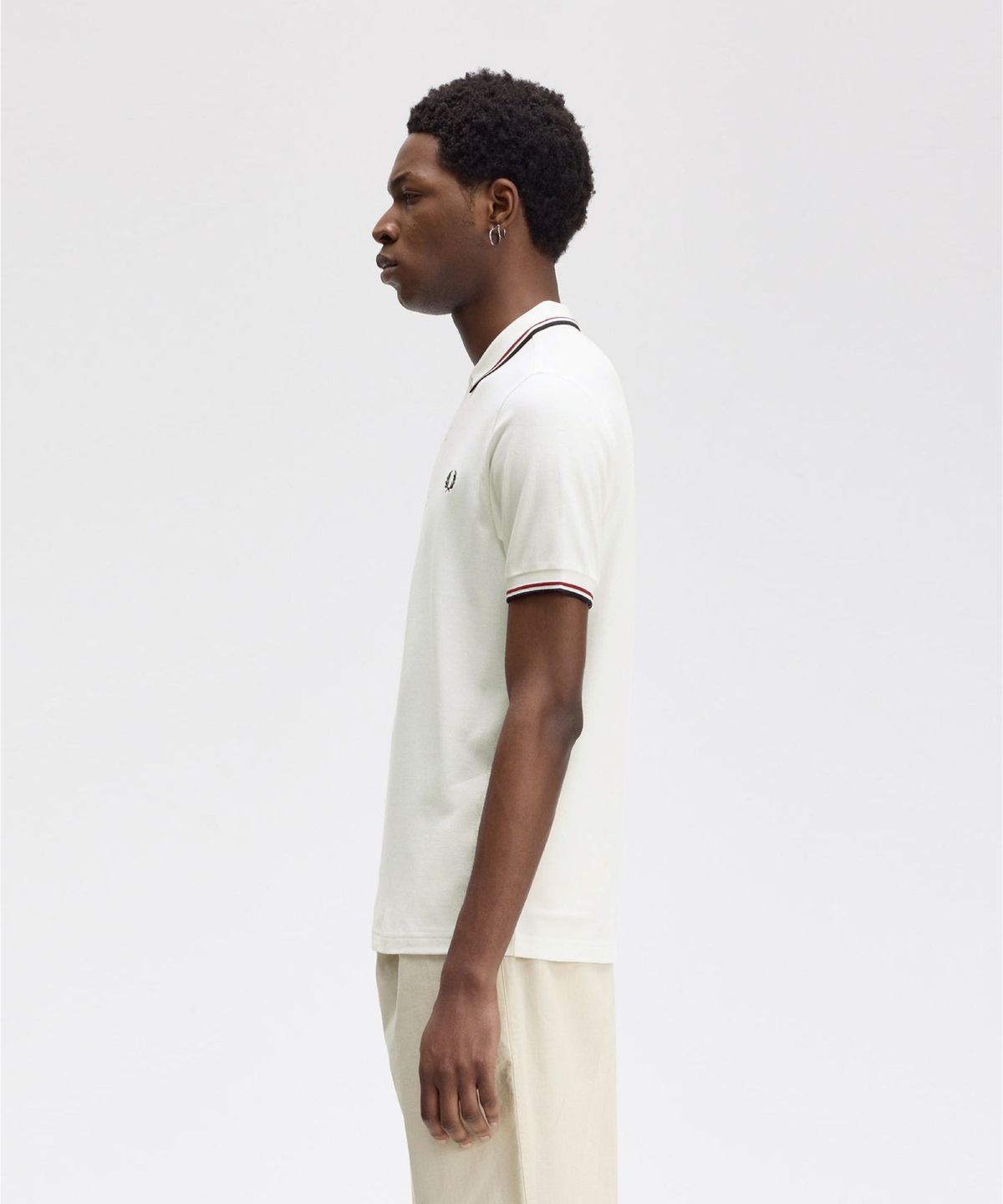 프레드페리(FRED PERRY) [M3600] 트윈 팁 프레드페리 셔츠 - 스노우화이트/번트레드/네이비 M3600-T60