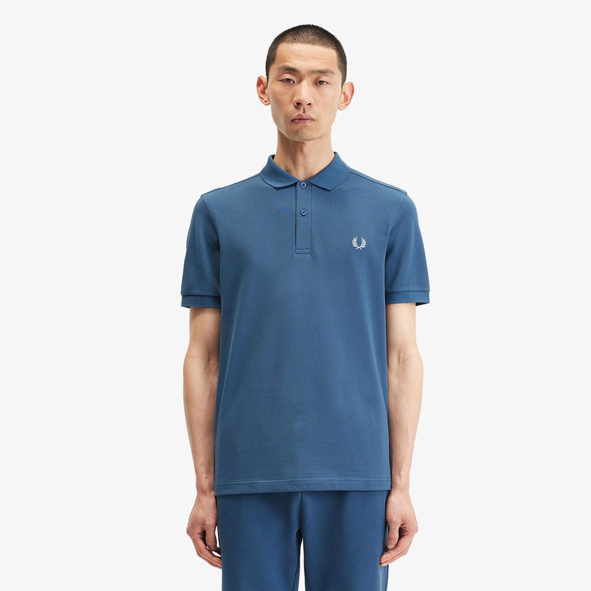 프레드페리(FRED PERRY) [M6000] 플레인 프레드페리 셔츠 - 미드나잇블루/라이트아이스 AFPM2416000-V06