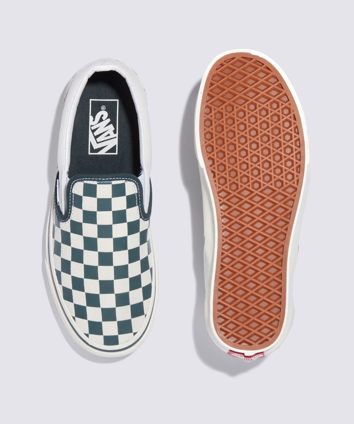 반스(VANS) 클래식 슬립온 - (체커보드) 그린:트루 화이트 / VN000BVZBGN1