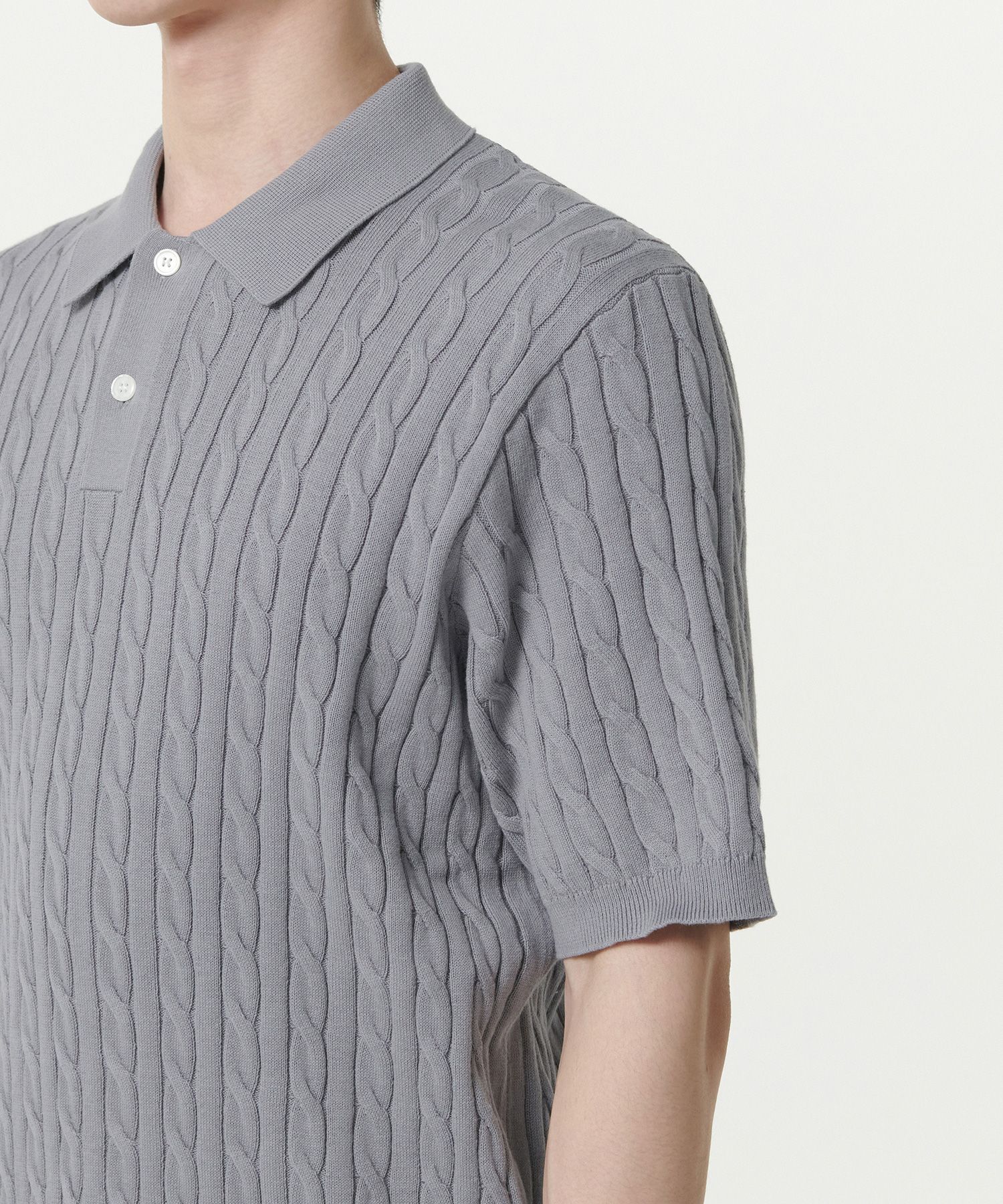 ★送料・関税込★XTONZ★CABLE KNIT POLO★ポロシャツ★ ☆送料・関税込☆XTONZ☆CABLE KNIT POLO☆ポロシャツ☆ (XTONZ