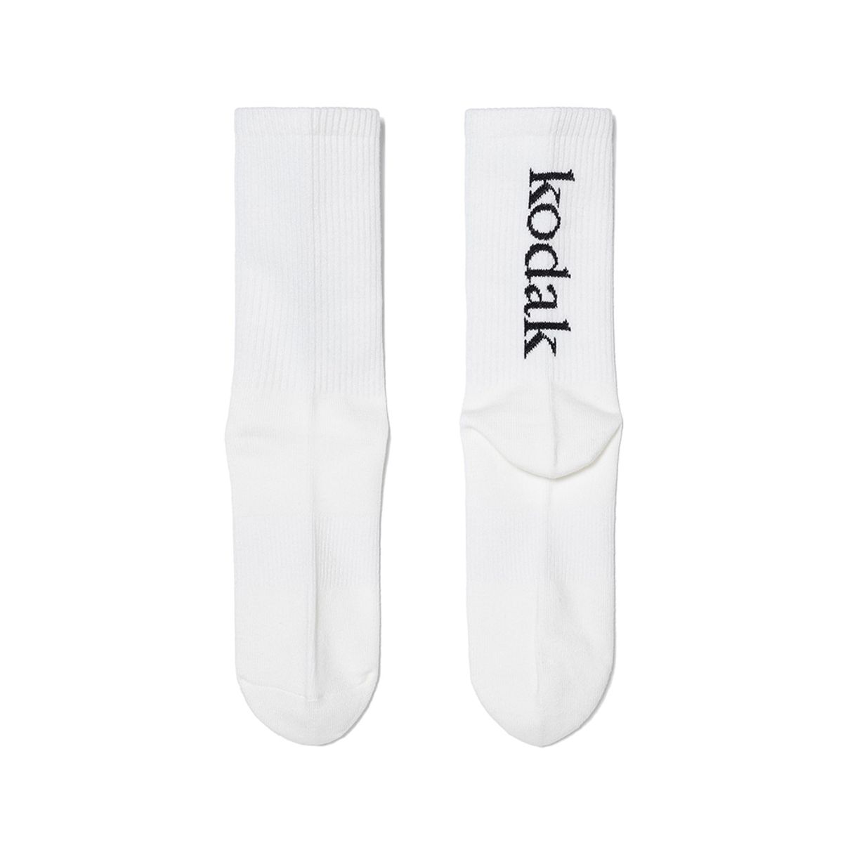 코닥(KODAK) 백 컬러로고 크루 양말 WHITE