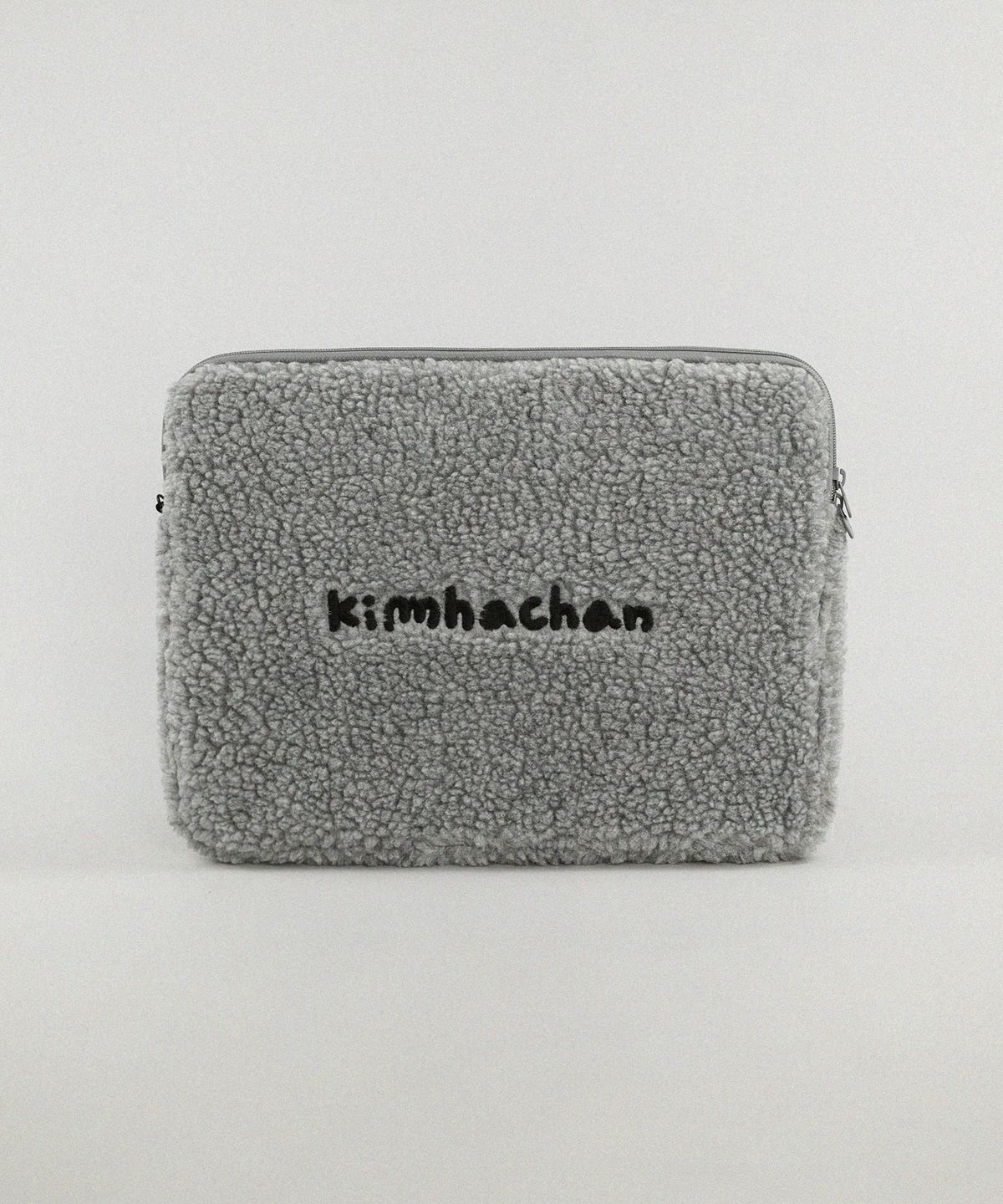 김하찬(KIMHACHAN) 플러피 하찬 노트북 파우치 - 그레이