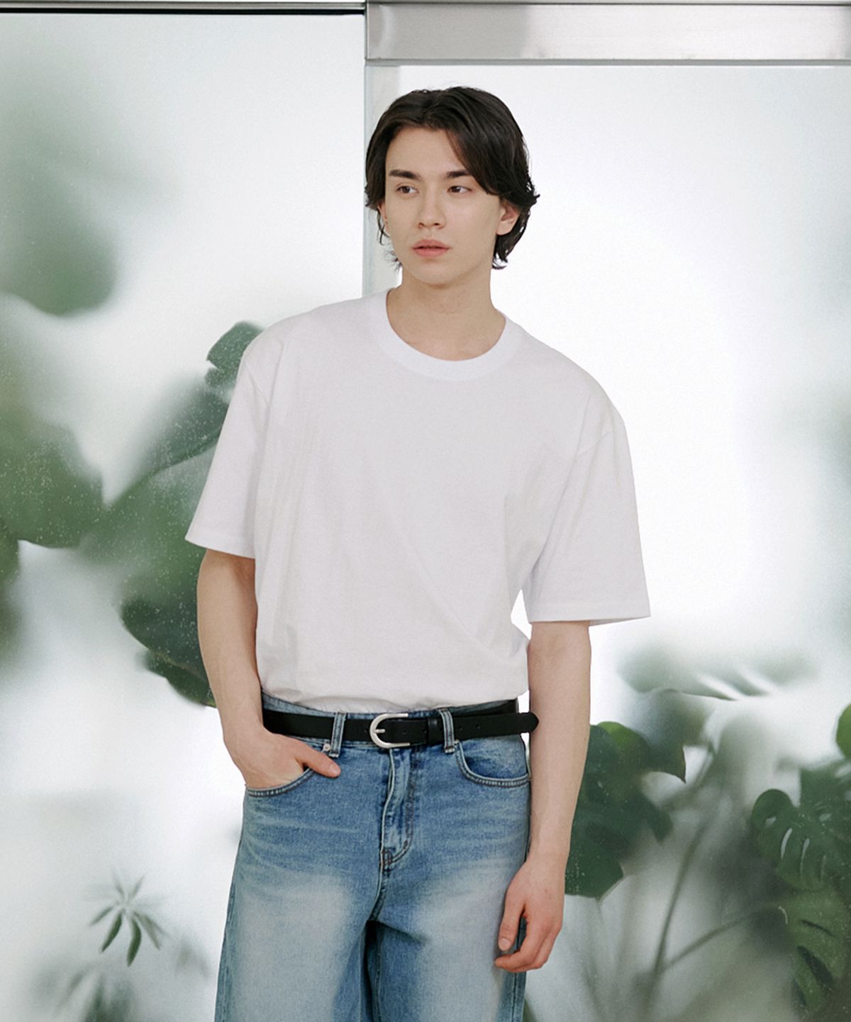 핀블랙(PINBLACK) (MEN) 데일리 이지 반소매 티셔츠