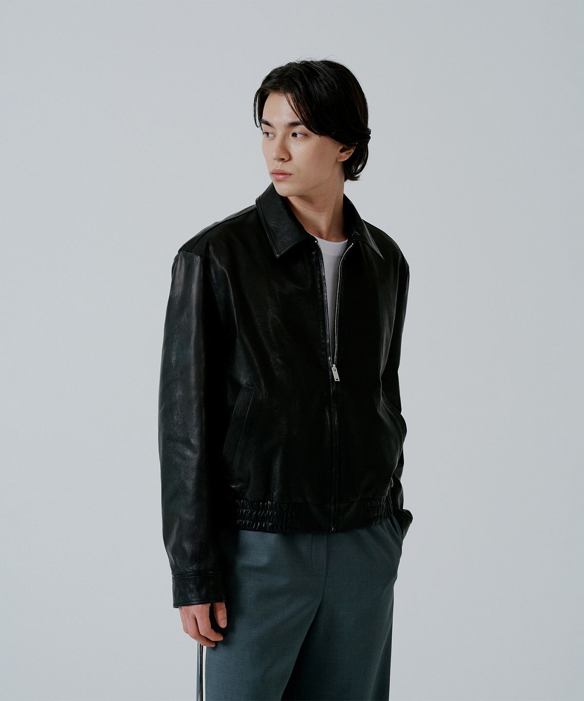 핀블랙(PINBLACK) (MEN) 빈티지 이태리 베지터블 블루종 점퍼