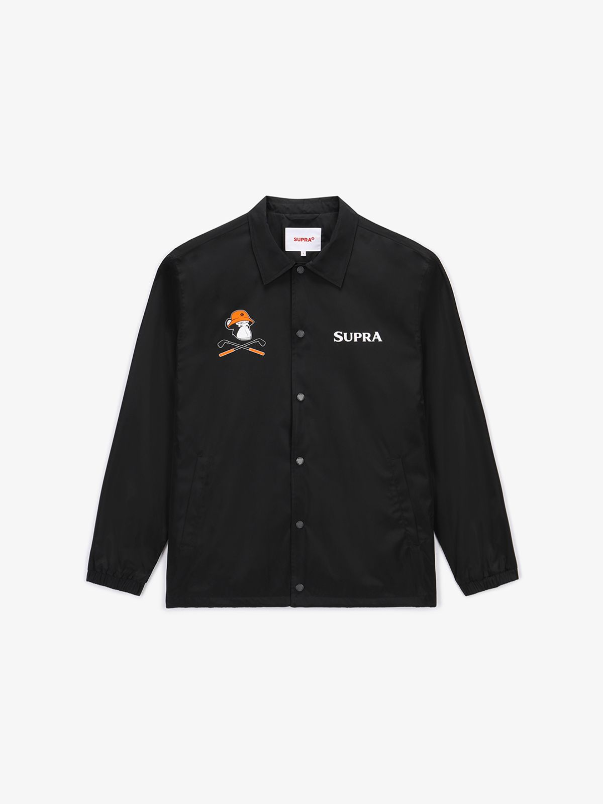 수프라(SUPRA) BAYC 골프 등판 그래픽 우븐 코치자켓(BLACK)