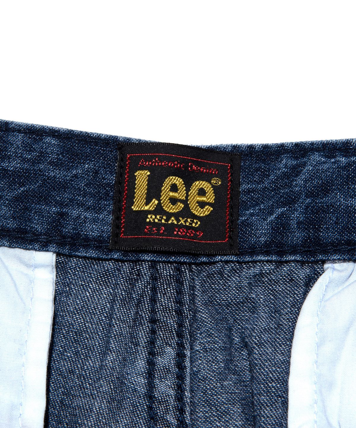 리(LEE) 맨 웨빙 벨트 린넨 데님 팬츠 인디고 미듐