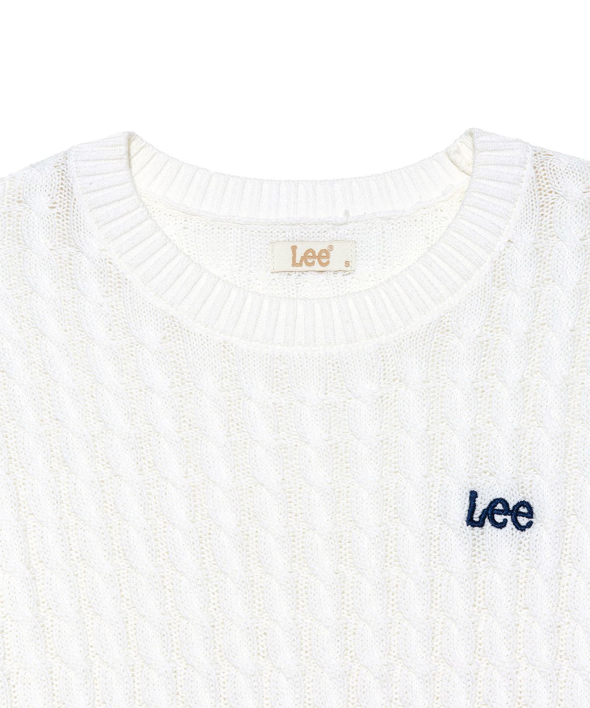 리(LEE) 우먼 케이블 니트 아이보리