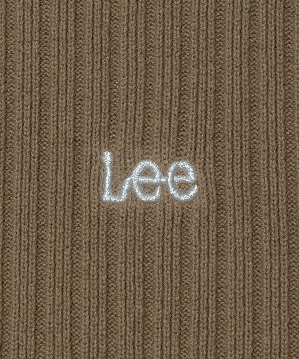 리(LEE) 라운드넥 반팔 니트 베이지