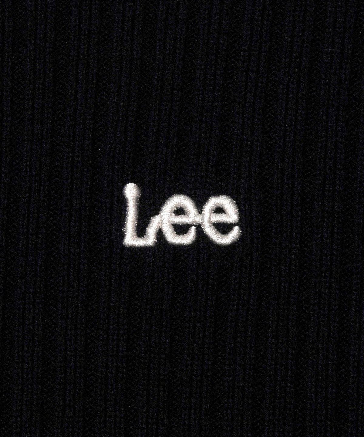 리(LEE) 라운드넥 반팔 니트 블랙