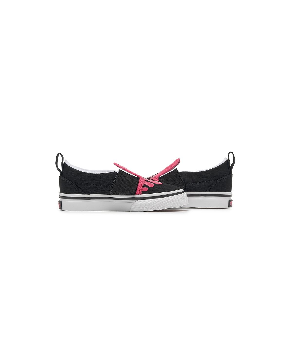 반스 키즈(VANS KIDS) 슬립온 벨크로 토들러 - (글로우 슬라임) 블랙:핑크 / VN000UBSB9P1