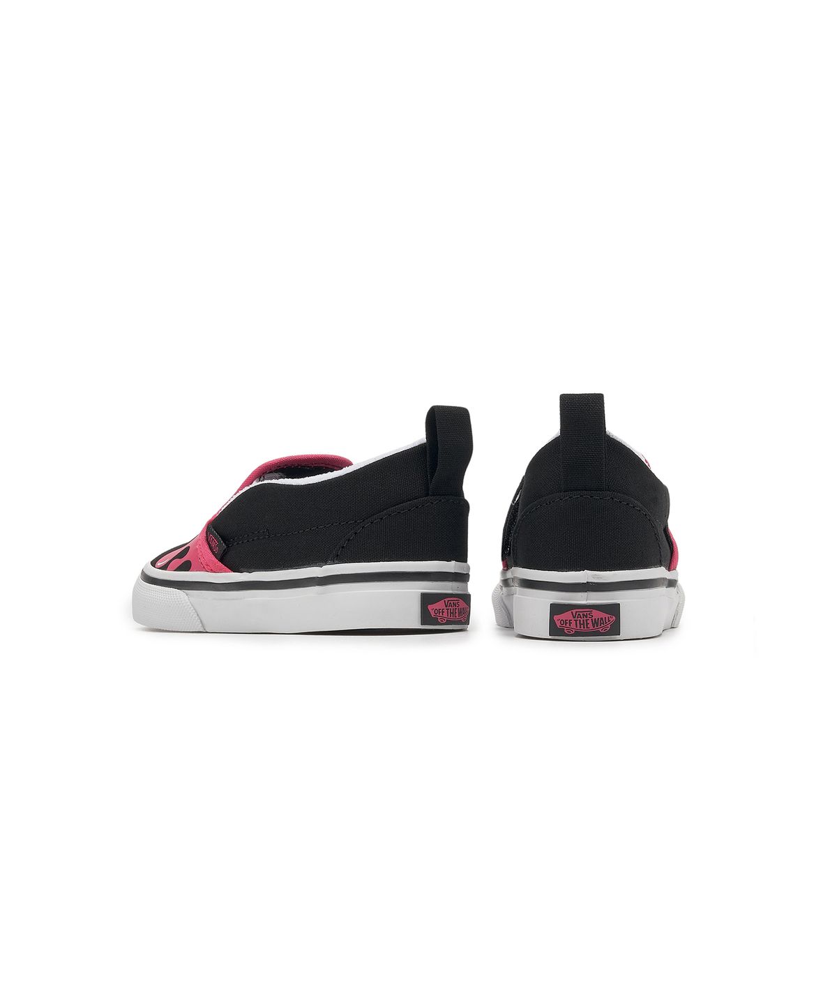 반스 키즈(VANS KIDS) 슬립온 벨크로 토들러 - (글로우 슬라임) 블랙:핑크 / VN000UBSB9P1