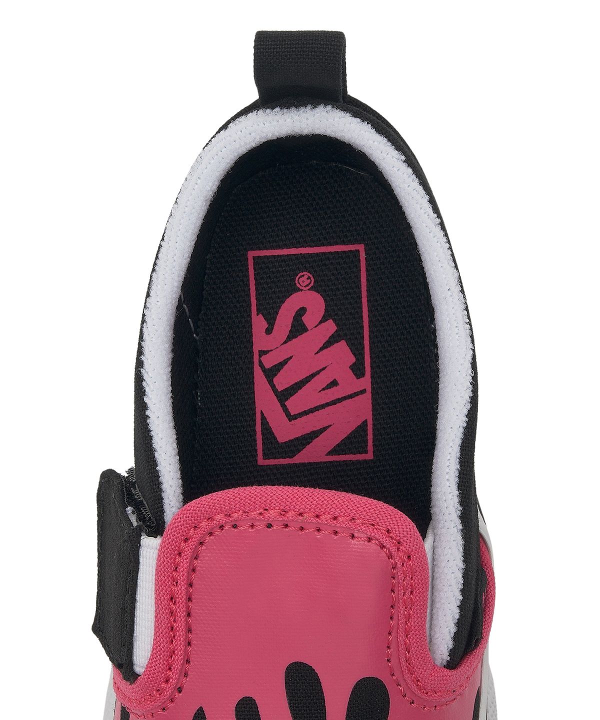 반스 키즈(VANS KIDS) 슬립온 벨크로 토들러 - (글로우 슬라임) 블랙:핑크 / VN000UBSB9P1