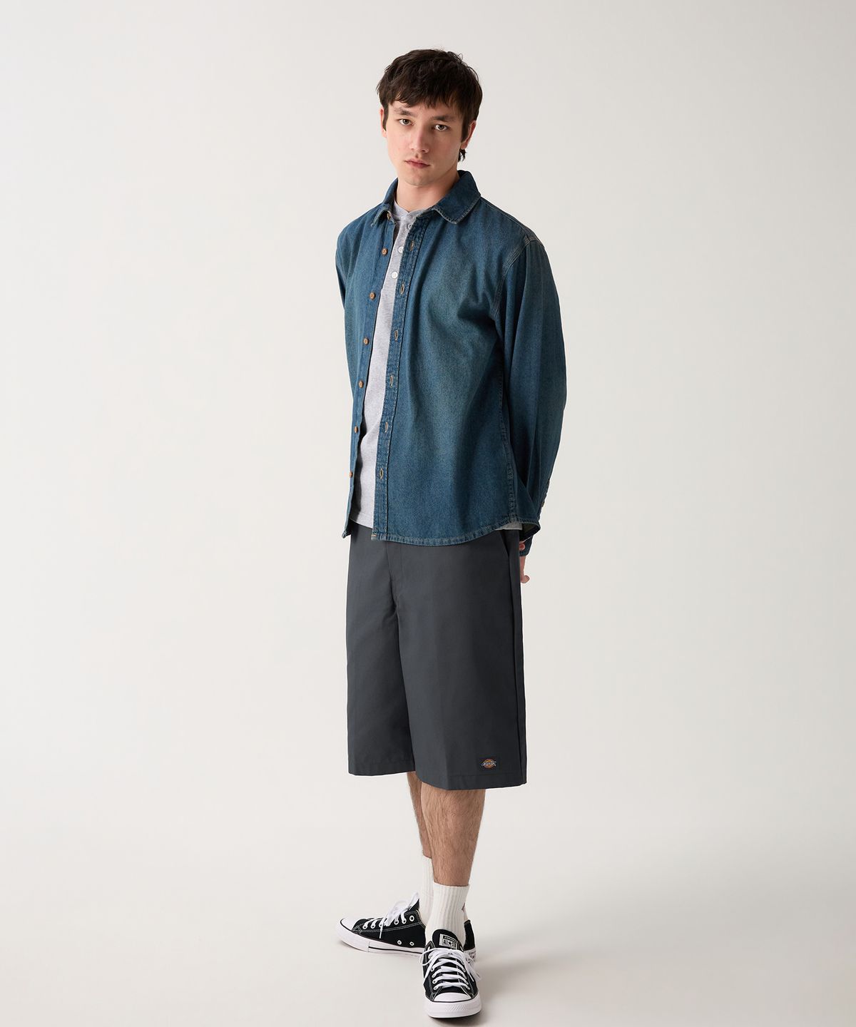 디키즈(DICKIES) 42283 루즈핏 워크쇼츠 Charcoal