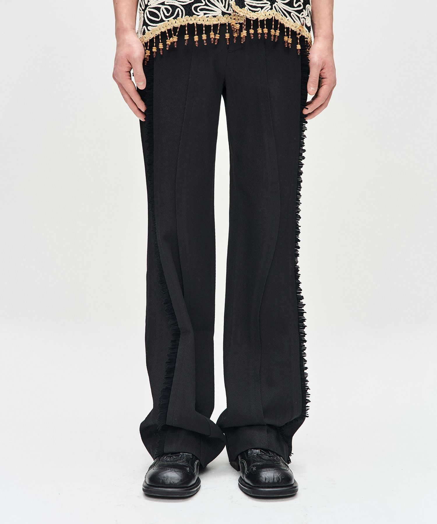 MUSINSA | ANDERSSON BELL Hampton wool trousers apa700m (BLACK)