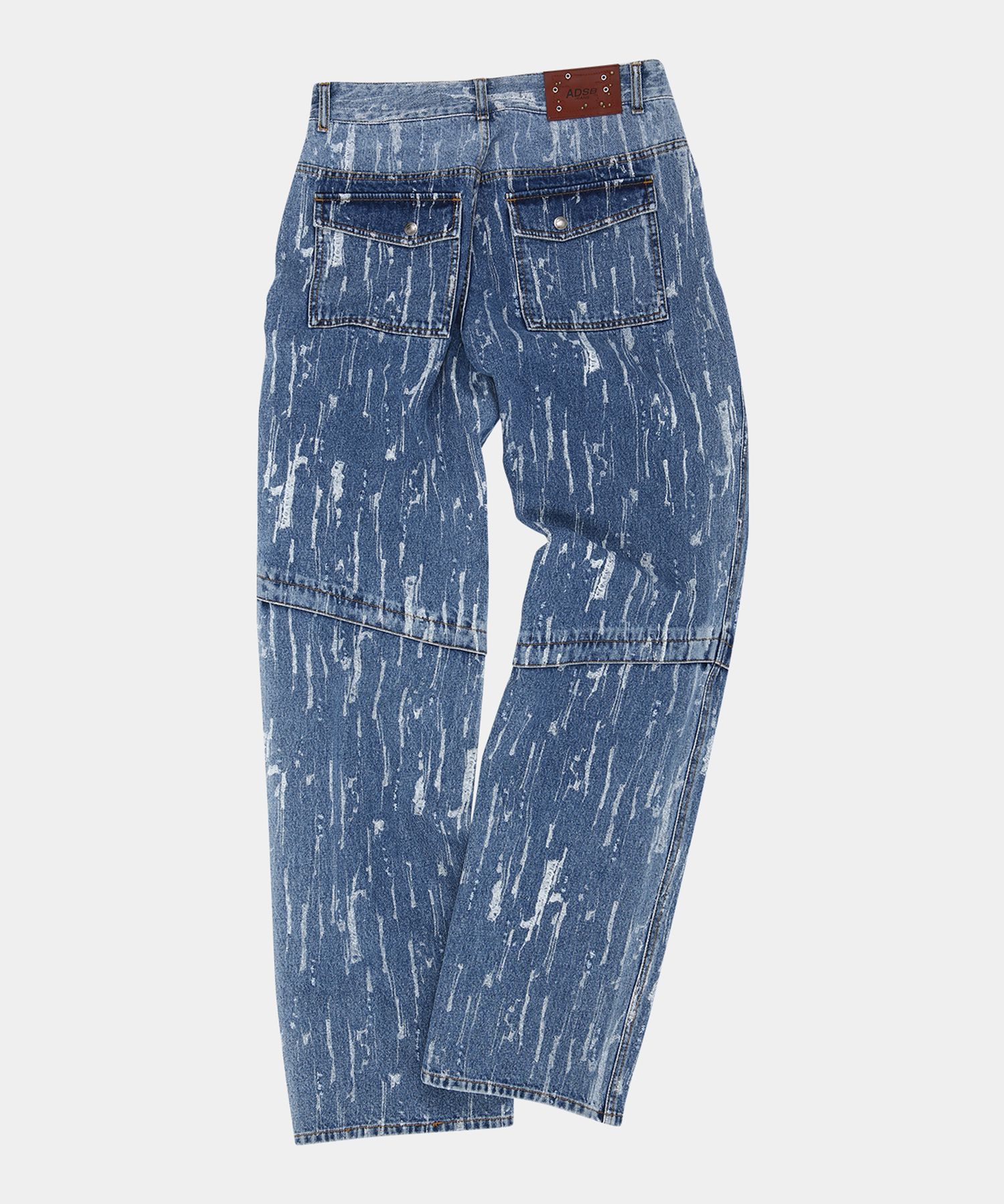 ★MUSINSA STANDARD★ Panelled Knee Wide Denim Pants Acid Blu MUSINSA | ANDERSSON BELL Layered wide leg jeans apa690m (BLUE)