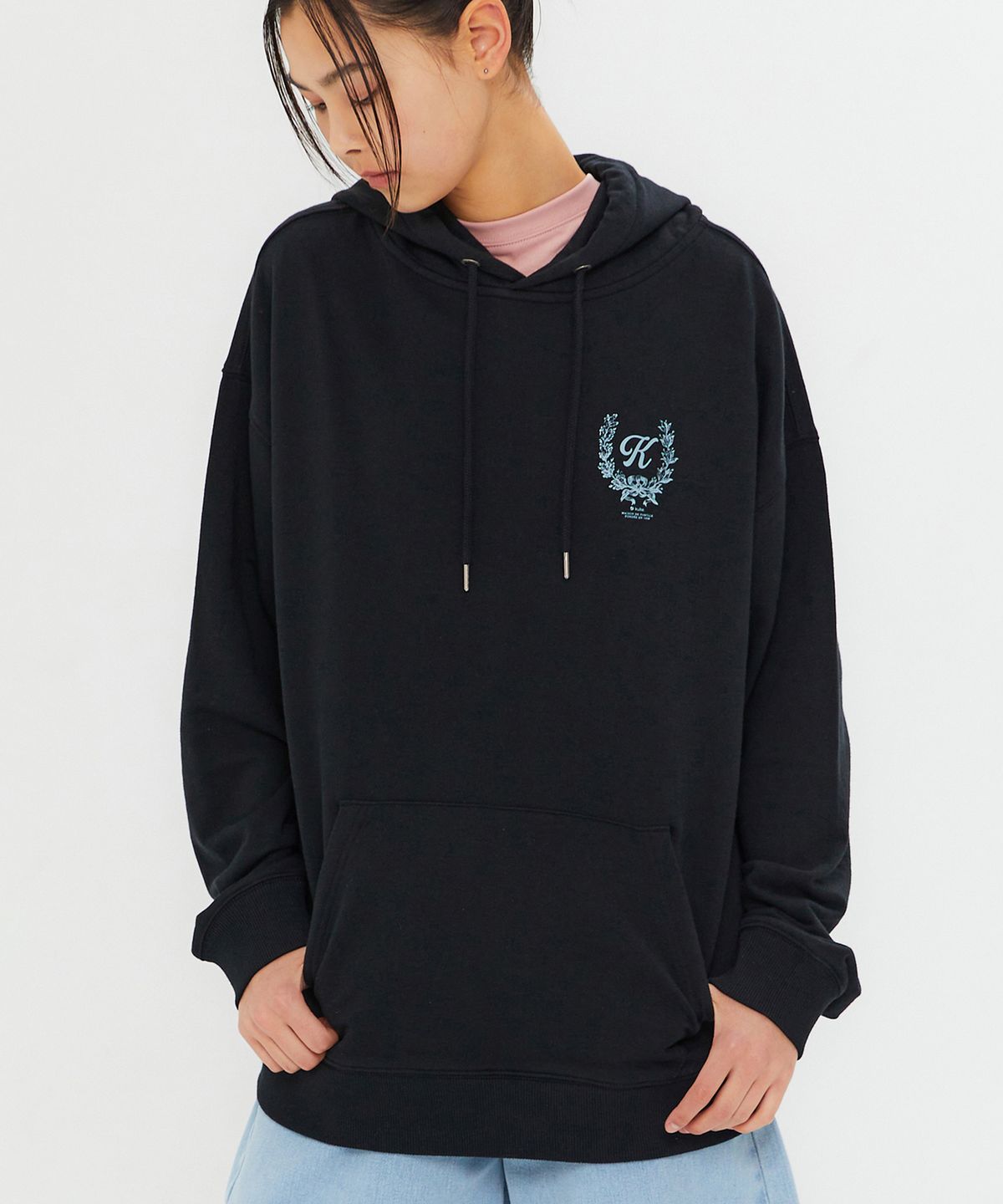 쿨트(KULTE) KULTE LAUREL LOGO HOODY BLACK
