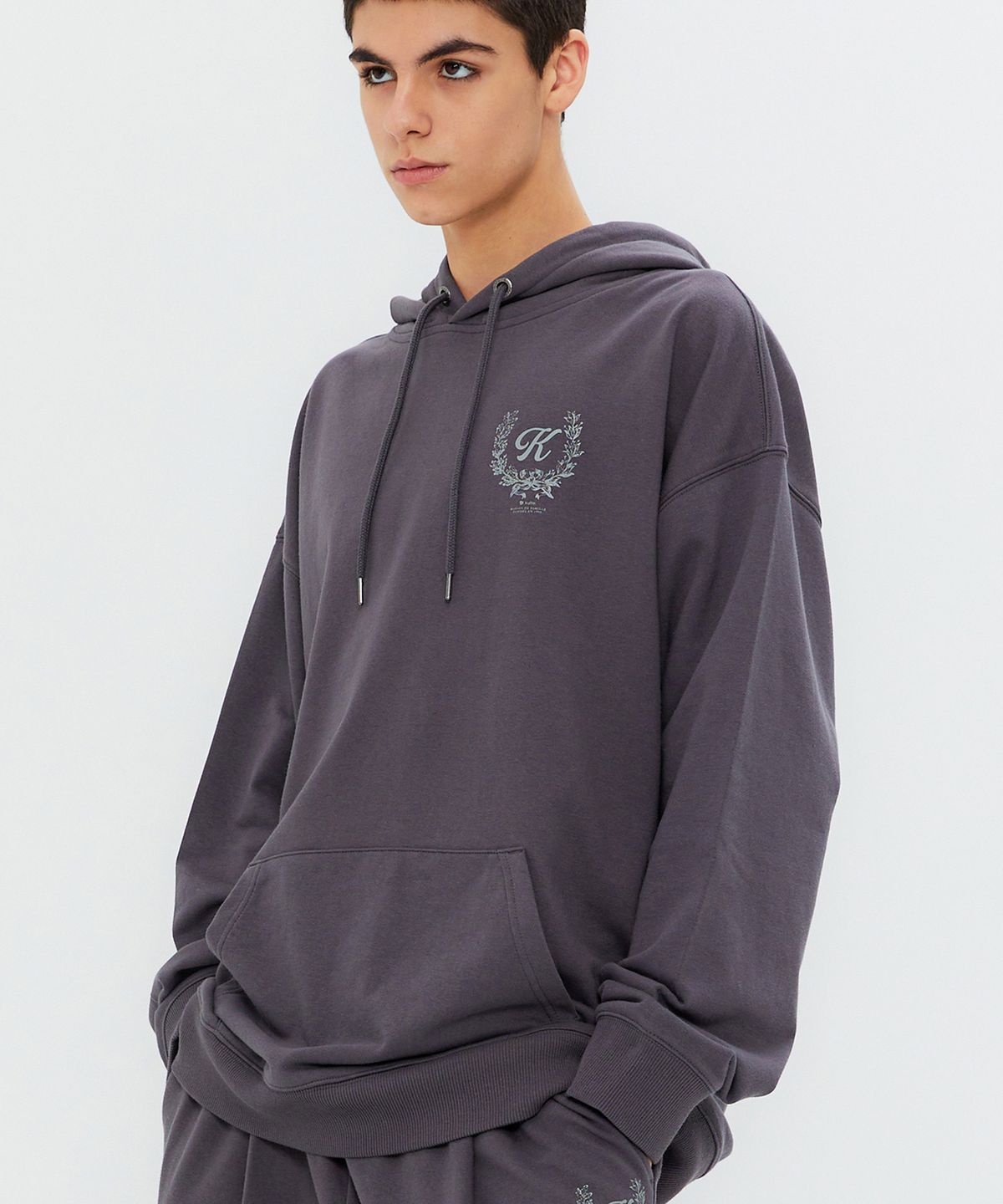 쿨트(KULTE) KULTE LAUREL LOGO HOODY GREY