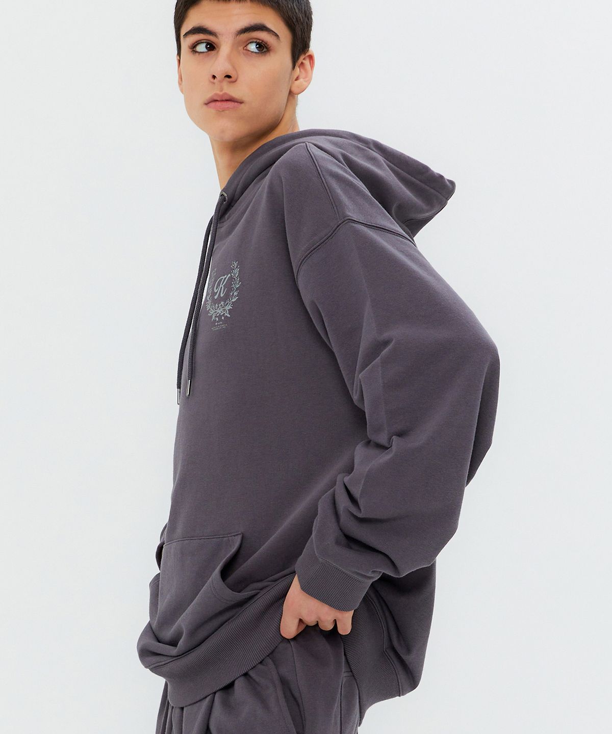 쿨트(KULTE) KULTE LAUREL LOGO HOODY GREY