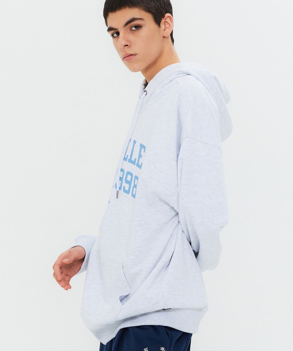 쿨트(KULTE) DOUBLE ARCH HOODY L.MELAGE