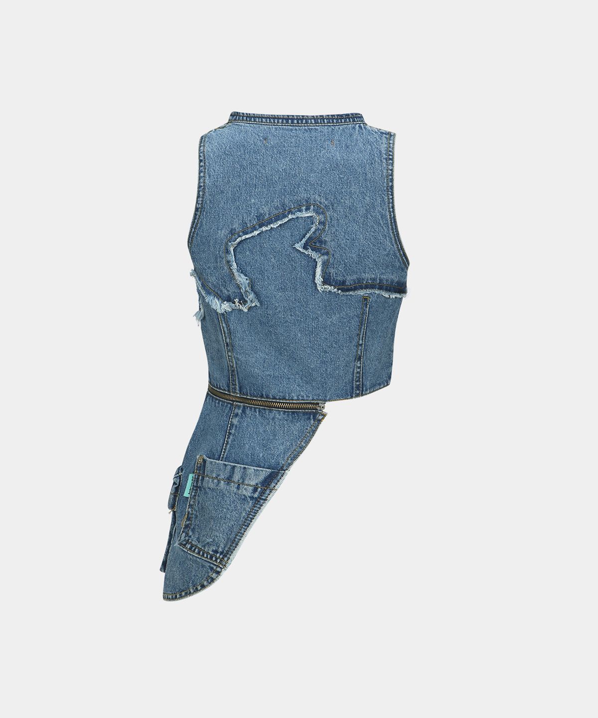 앤더슨벨(ADSB ANDERSSON BELL) 노라 디테쳐블 데님 탑 atb1119w(WASHED BLUE )