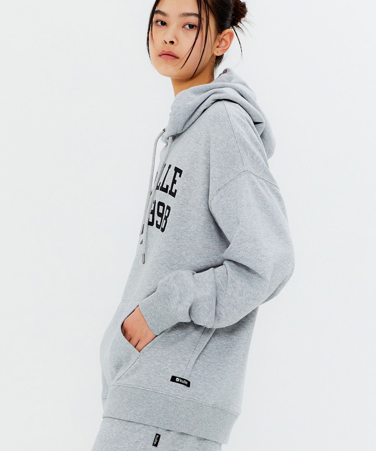 쿨트(KULTE) DOUBLE ARCH HOODY M.GREY