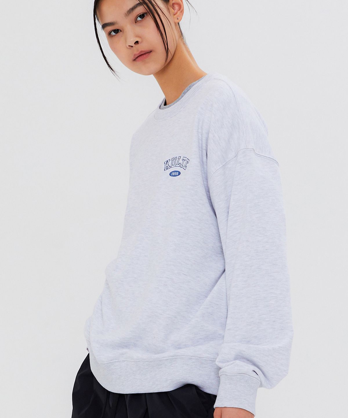 쿨트(KULTE) KULTE ARCH CREWNECK L.MELAGE