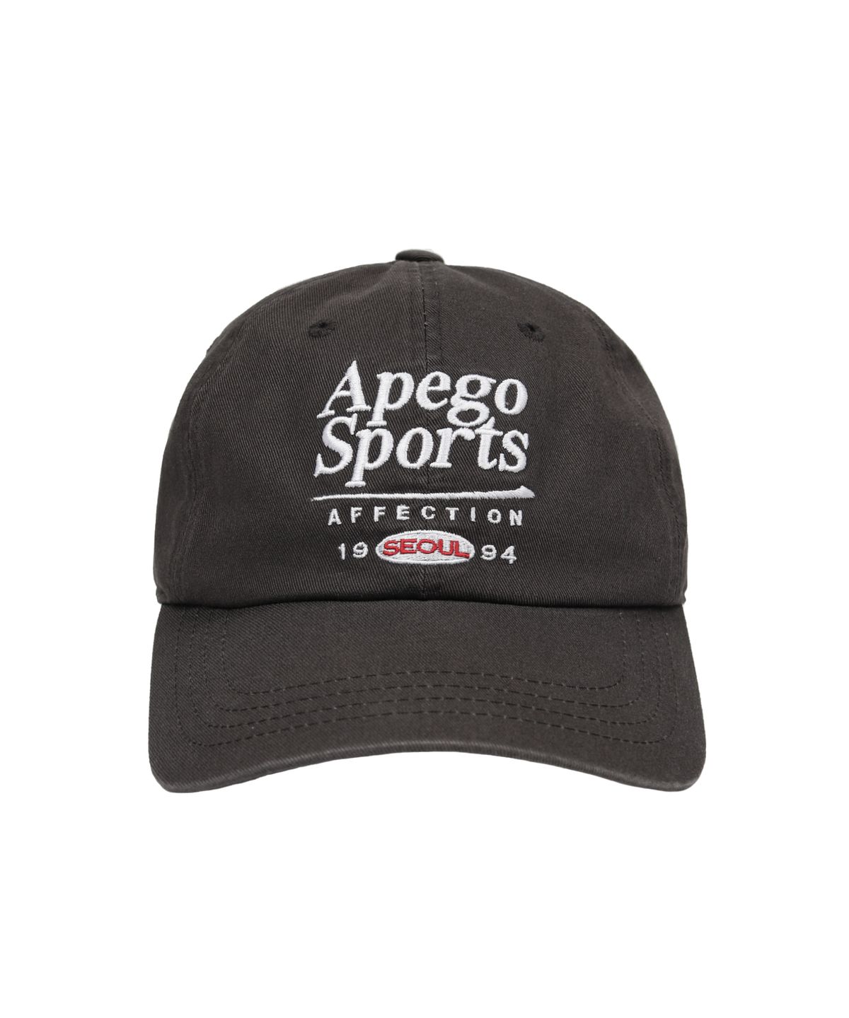 아페고 스포츠(APEGO SPORTS) Logo Ball Cap Charcoal