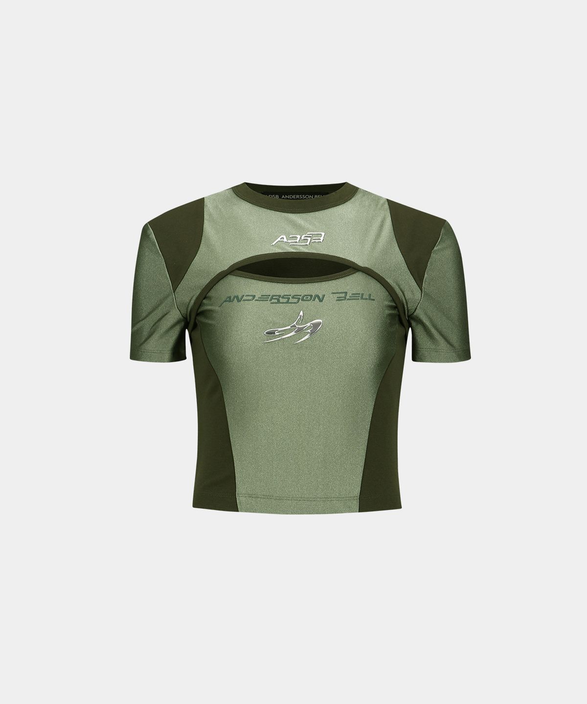 앤더슨벨(ADSB ANDERSSON BELL) (에센셜 컷아웃 레이싱 티셔츠 atb1097w(KHAKI)