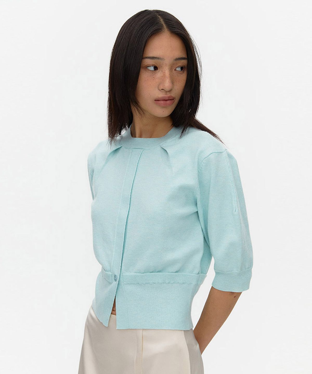 아위(AHWE) Tucked Sweater_LIGHT BLUE
