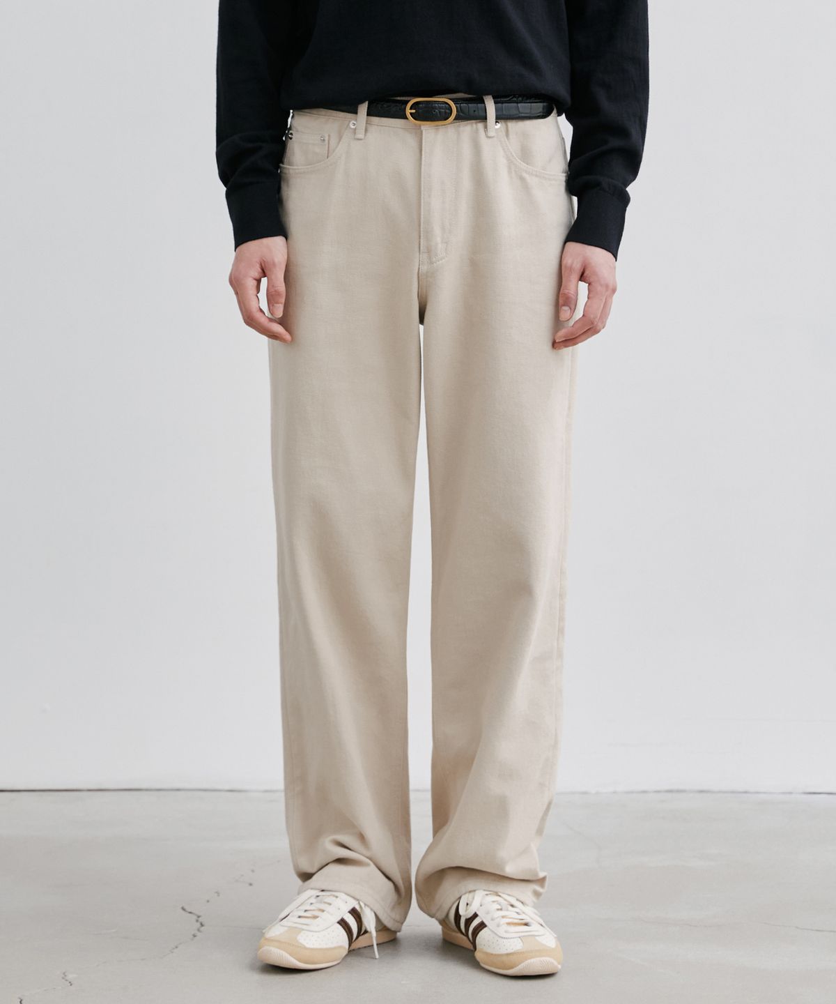 브랜디드(BRANDED) 1788 LIGHT BEIGE JEANS [WIDE STRAIGHT]