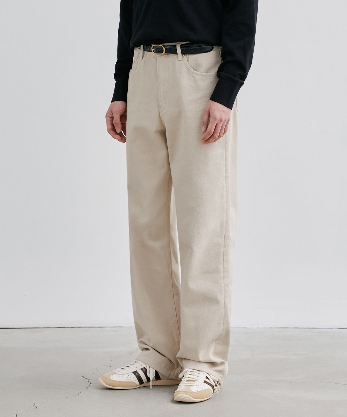 브랜디드(BRANDED) 1788 LIGHT BEIGE JEANS [WIDE STRAIGHT]