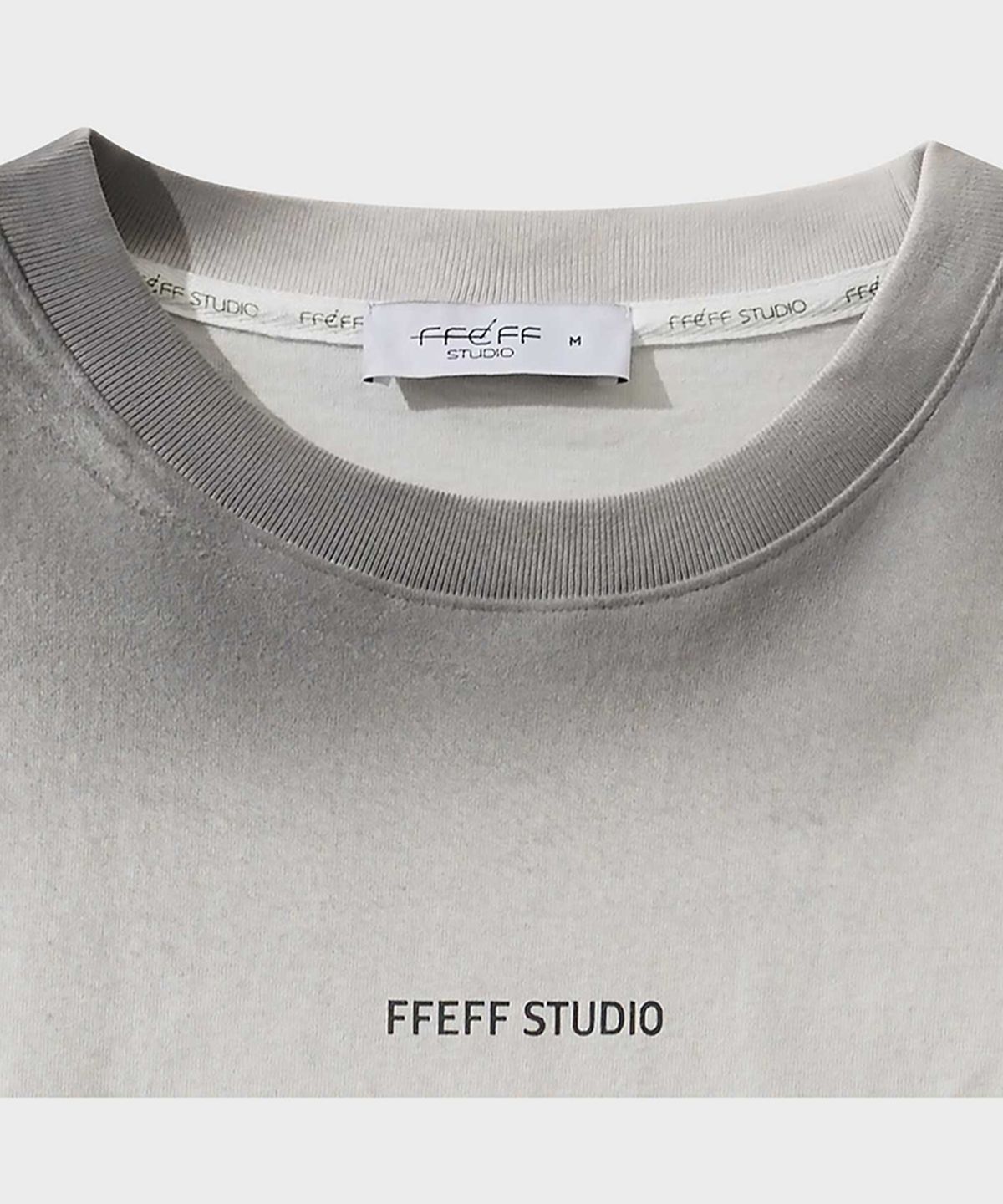 페프스튜디오(FFEFF STUDIO) 빈티지 워싱 네임드 긴팔 티셔츠 (아이보리)