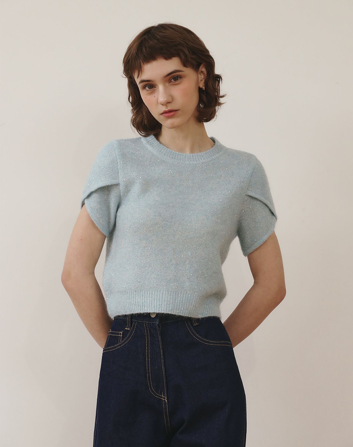 지에마르(GIEMAR) TULIP KNIT SKY BLUE