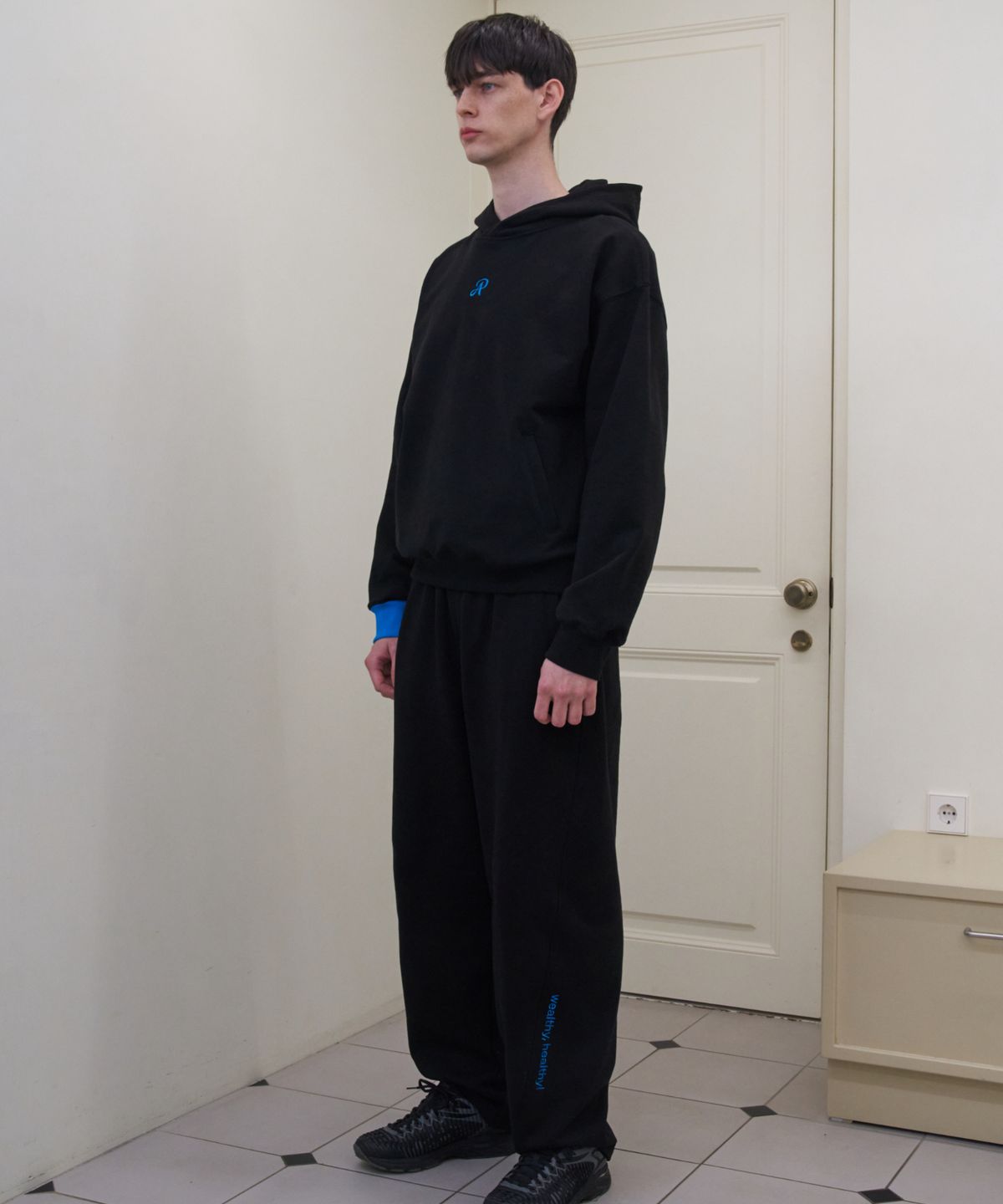 아페고 스포츠(APEGO SPORTS) Semi Balloon Sweat Pants Black