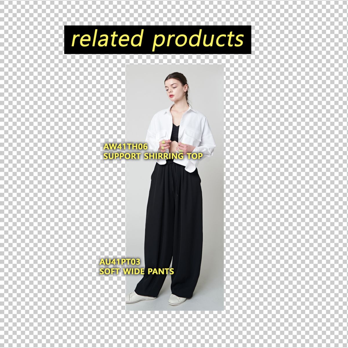 애스플래폼(ATHPLATFORM) AW41SH02 포켓 크롭 셔츠_화이트