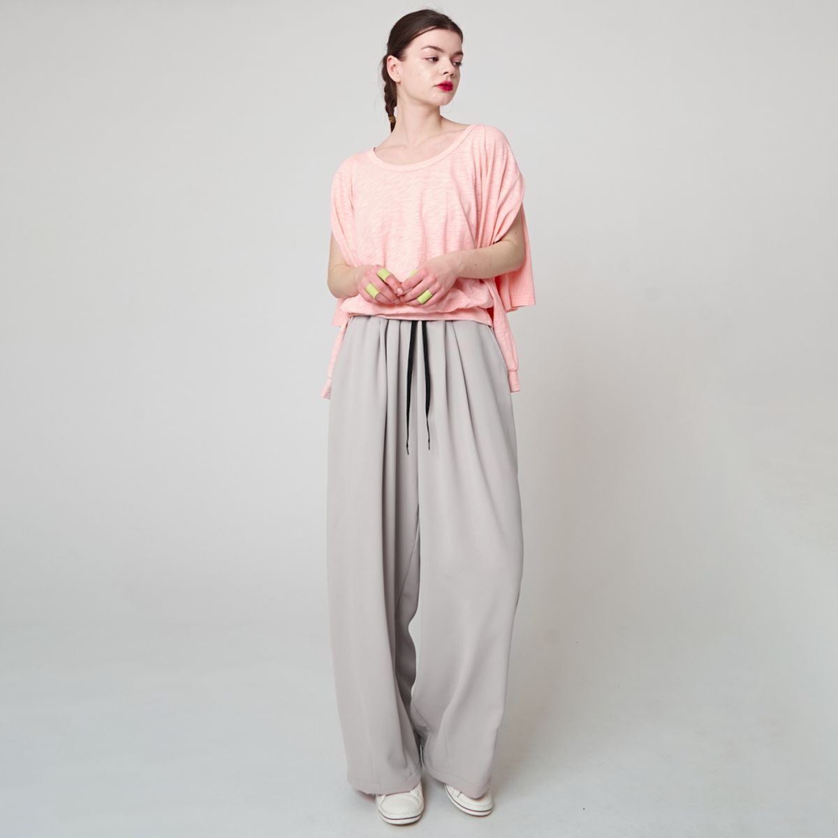 애스플래폼(ATHPLATFORM) AW41TL05 더블 레이어 스웨츠_코랄 핑크