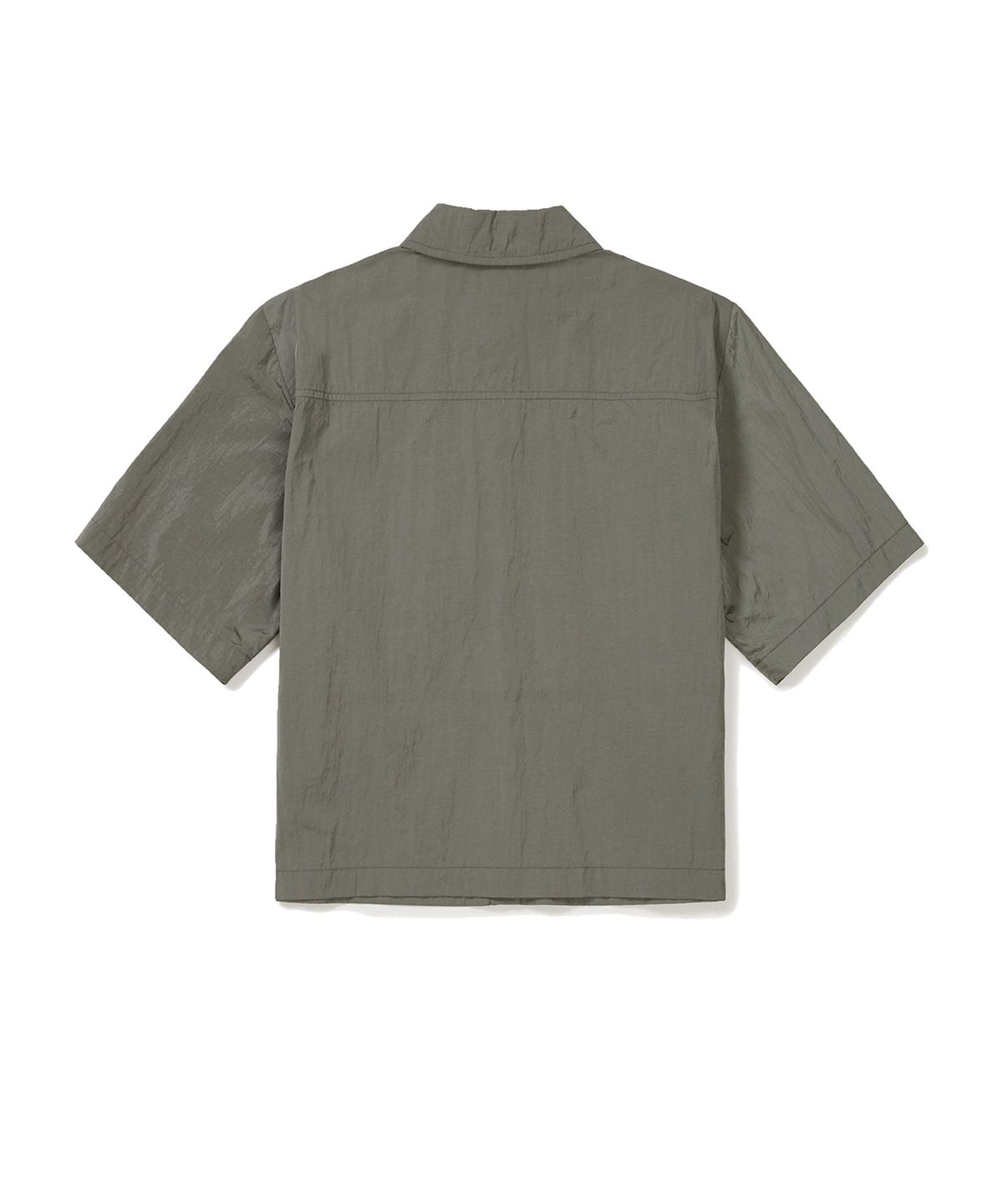 스노우피크 어패럴(SNOWPEAK APPAREL) 브라이트 여성 세미 크롭 반팔 셔츠 Olive (S24MWFSH75)