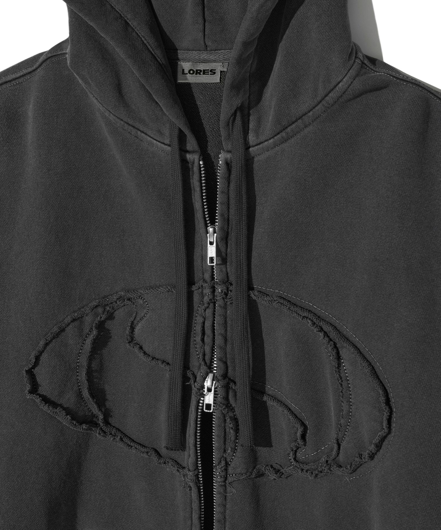 人気 ☆LORES☆ ADVANCED PIGMENT DYED ZIP HOODIE MUSINSA公式 | LORES Advanced Pigment Dyed Zip Hoodie - Charcoal