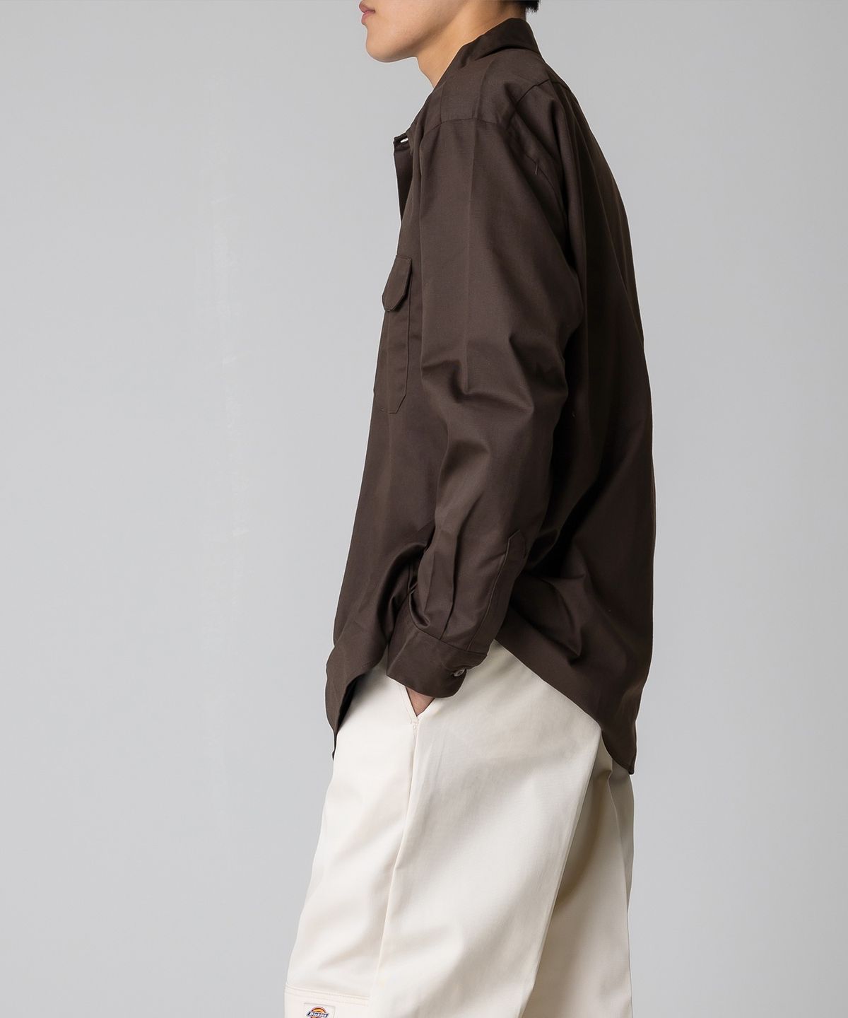 디키즈(DICKIES) 574 워크 셔츠 Dark Brown