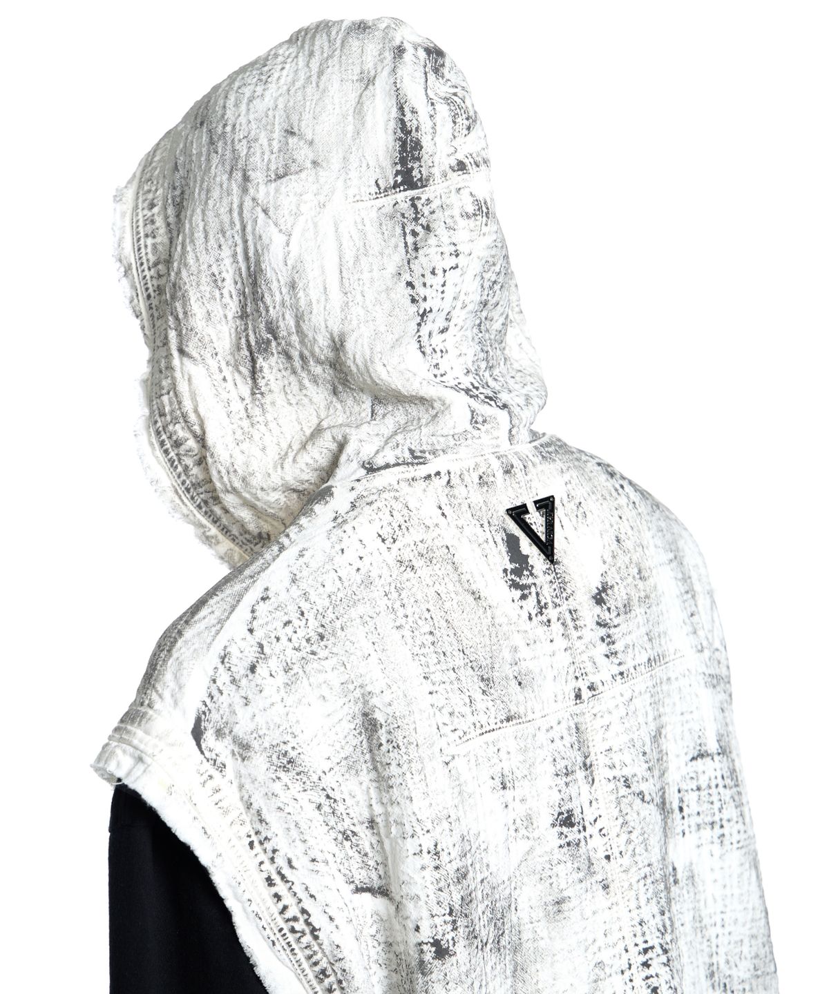 본바트(VONVAT) Dirty Linen Hood Vest (White)