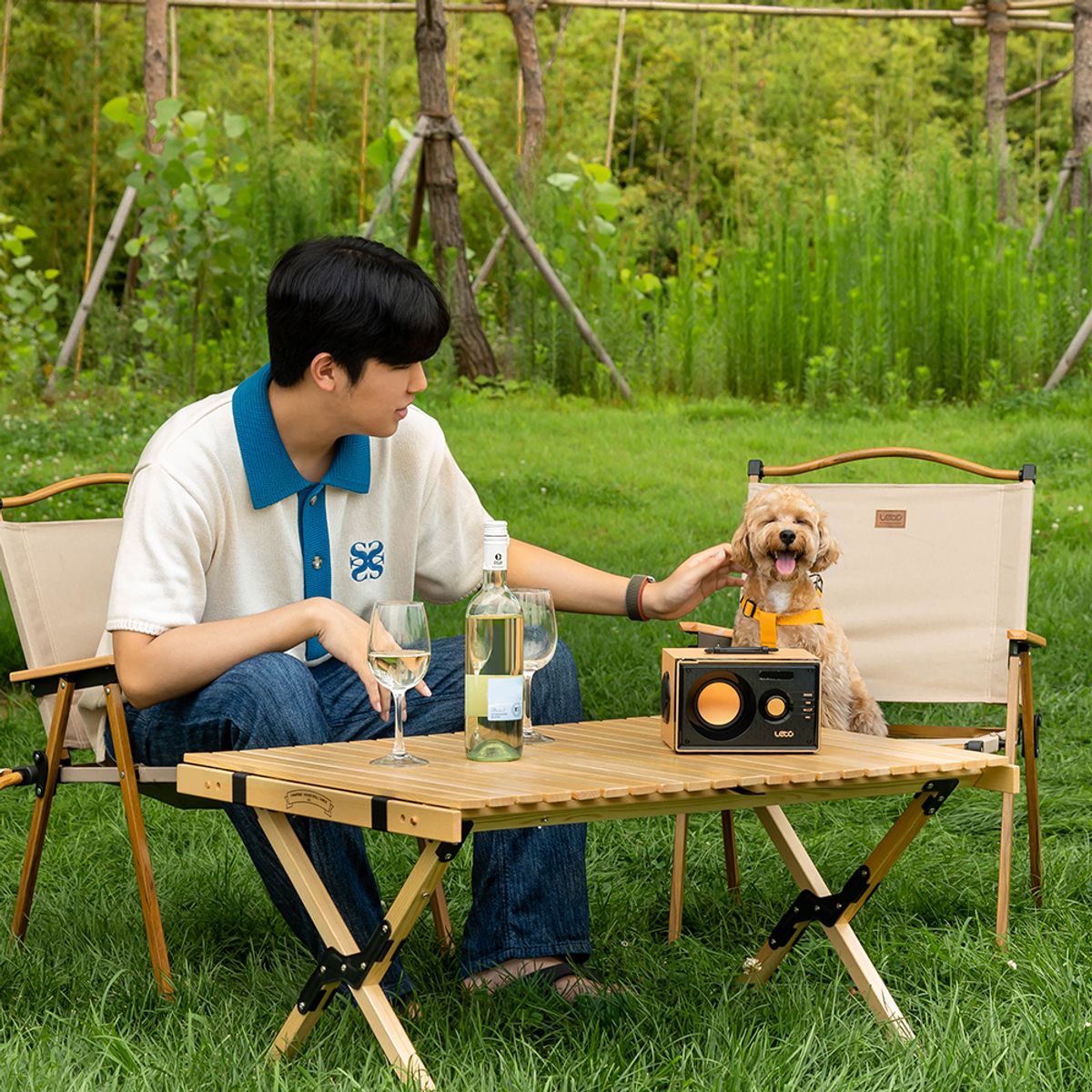 레토(LETO) 대형 우드 감성 접이식 캠핑의자