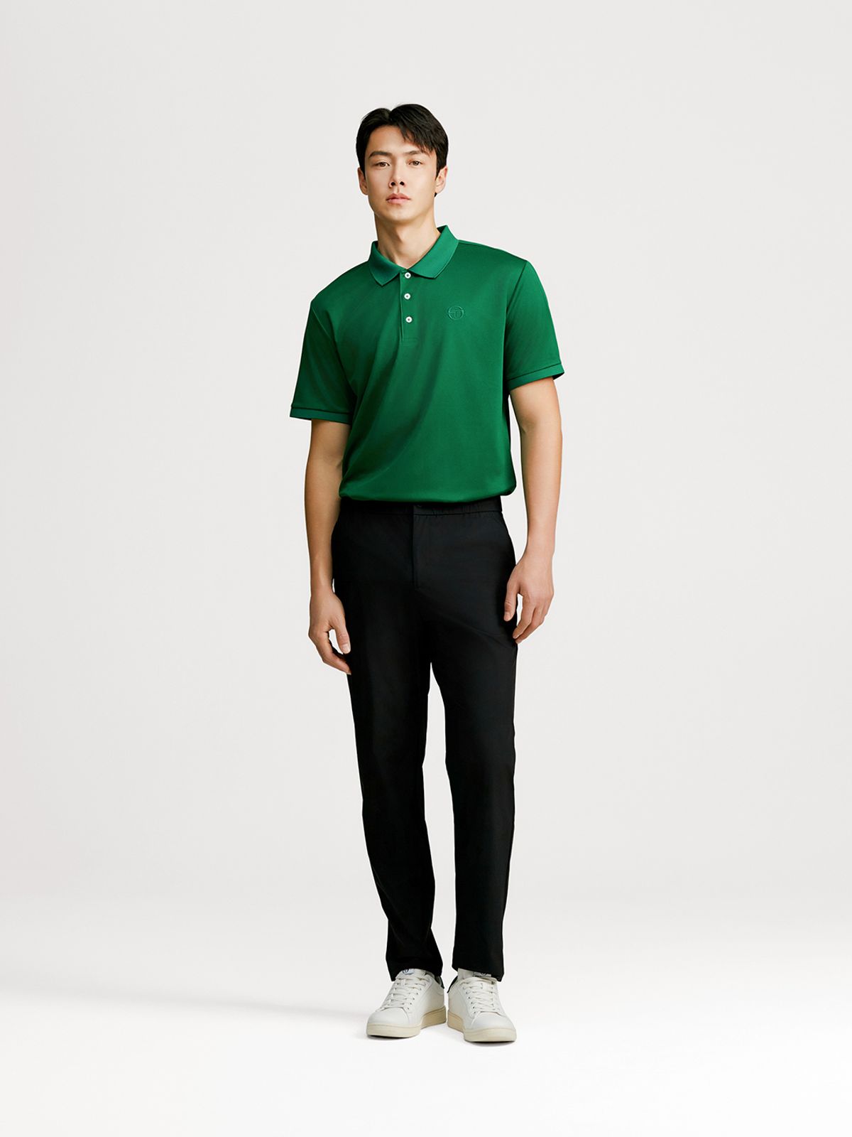 세르지오 타키니(SERGIO TACCHINI) M 데일리 우븐 스트레이트핏 팬츠 (Black)
