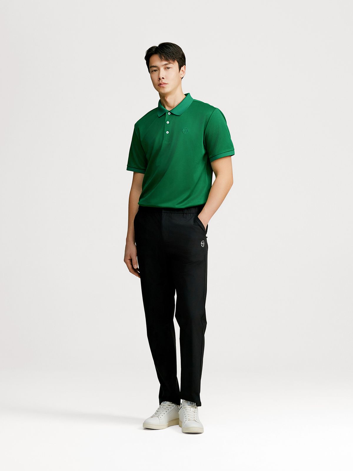 세르지오 타키니(SERGIO TACCHINI) M 데일리 우븐 스트레이트핏 팬츠 (Black)