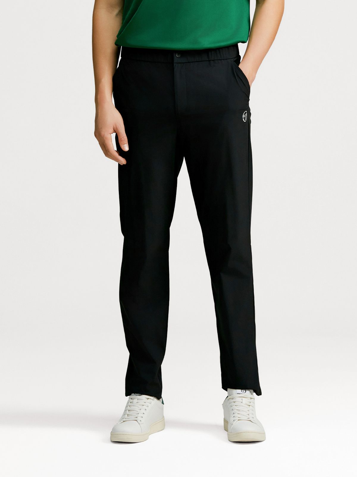 세르지오 타키니(SERGIO TACCHINI) M 데일리 우븐 스트레이트핏 팬츠 (Black)