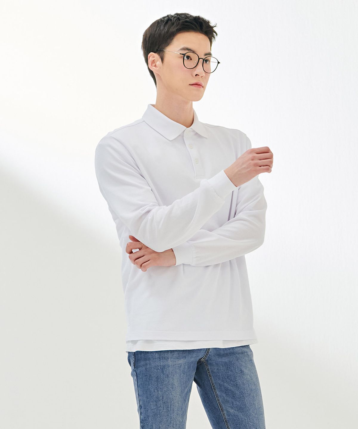 체이스컬트(CHASECULT) 남성 피케 카라 긴팔 티셔츠-DDZK5150A01