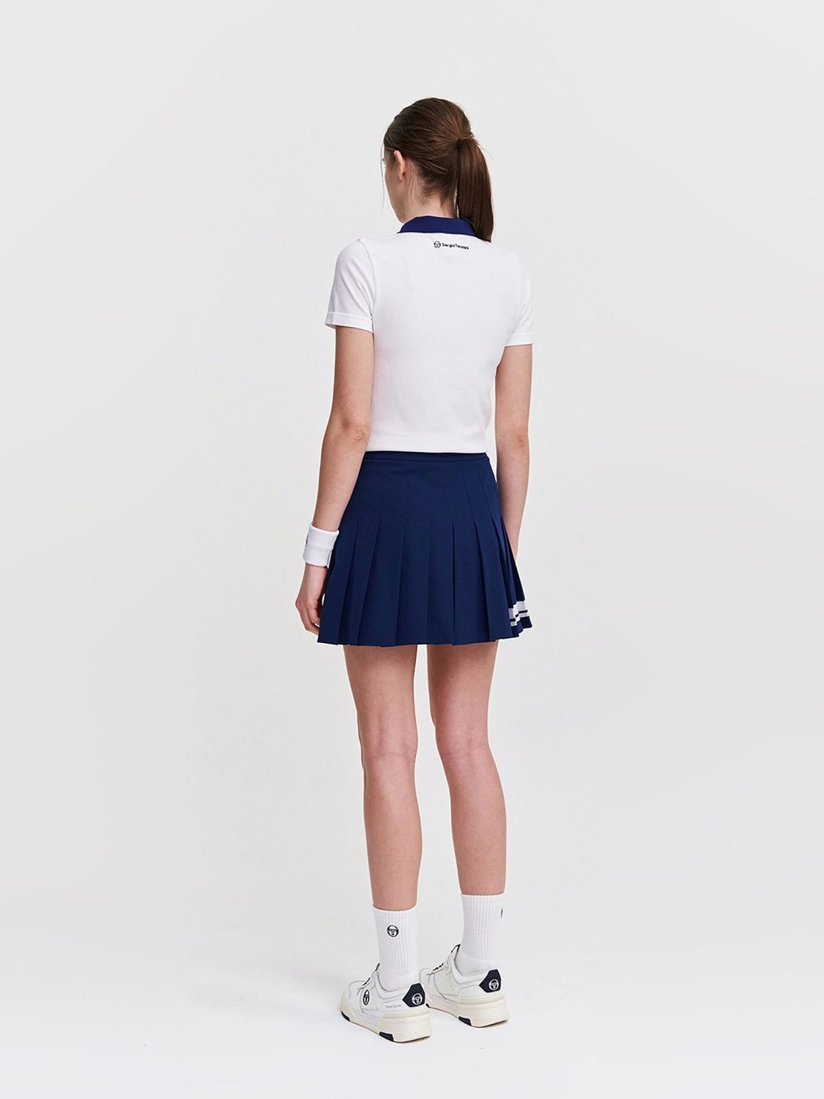 세르지오 타키니(SERGIO TACCHINI) W 에센셜 반팔 폴로 스웨터 (White)