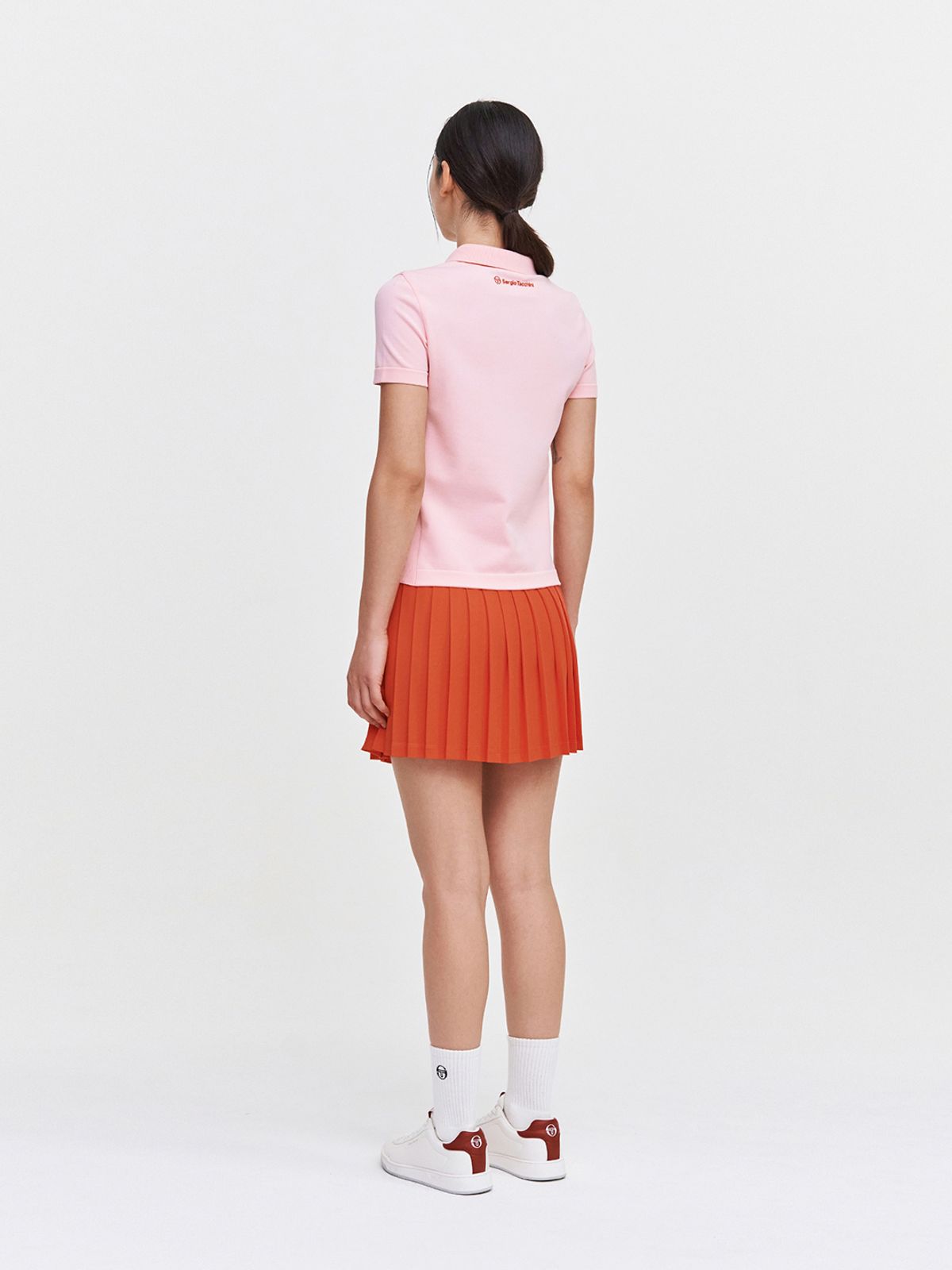 세르지오 타키니(SERGIO TACCHINI) W 에센셜 반팔 폴로 스웨터 (L.Pink)