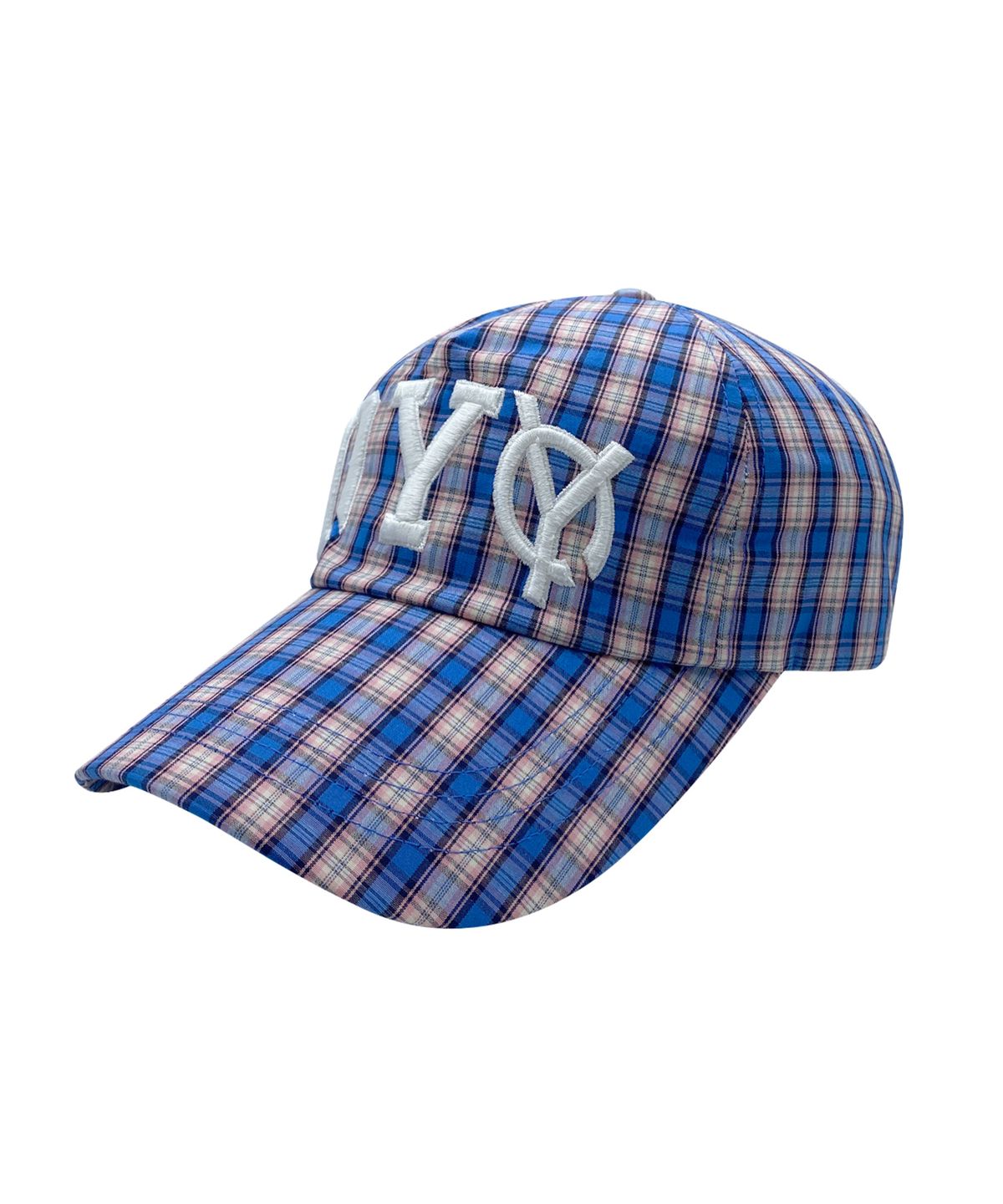 오픈야드(오와이)(OPENYARD(OY)) COLLEGE LOGO CAP-CHECK BLUE
