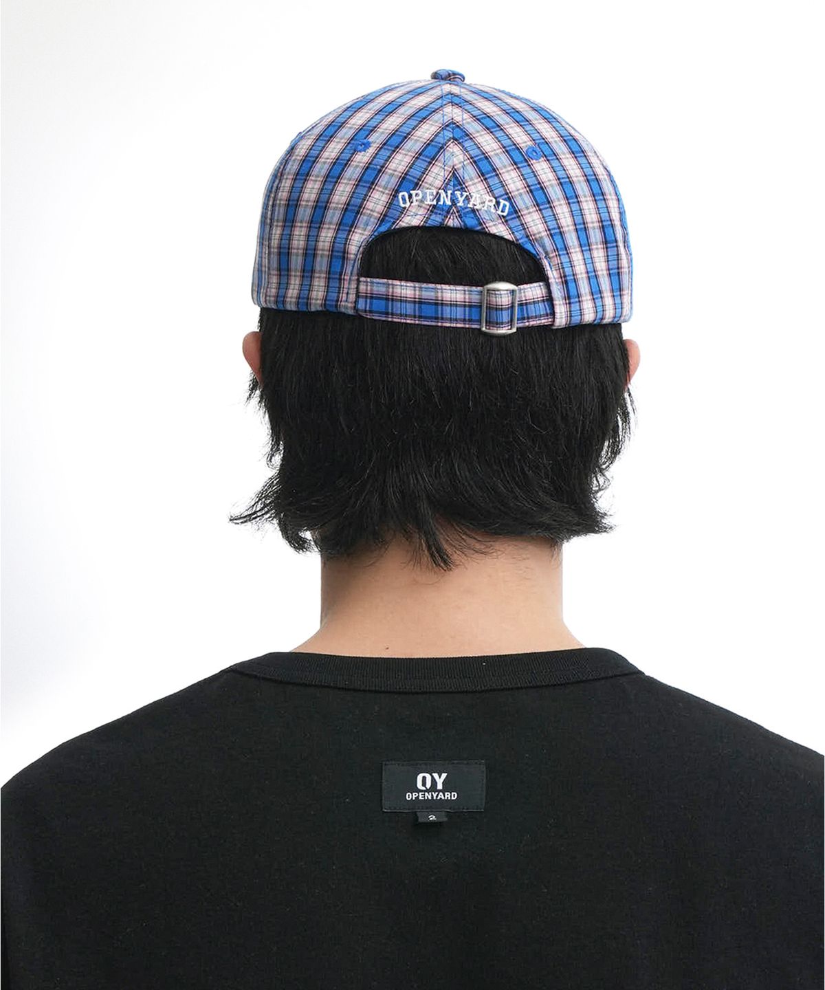 오픈야드(오와이)(OPENYARD(OY)) COLLEGE LOGO CAP-CHECK BLUE